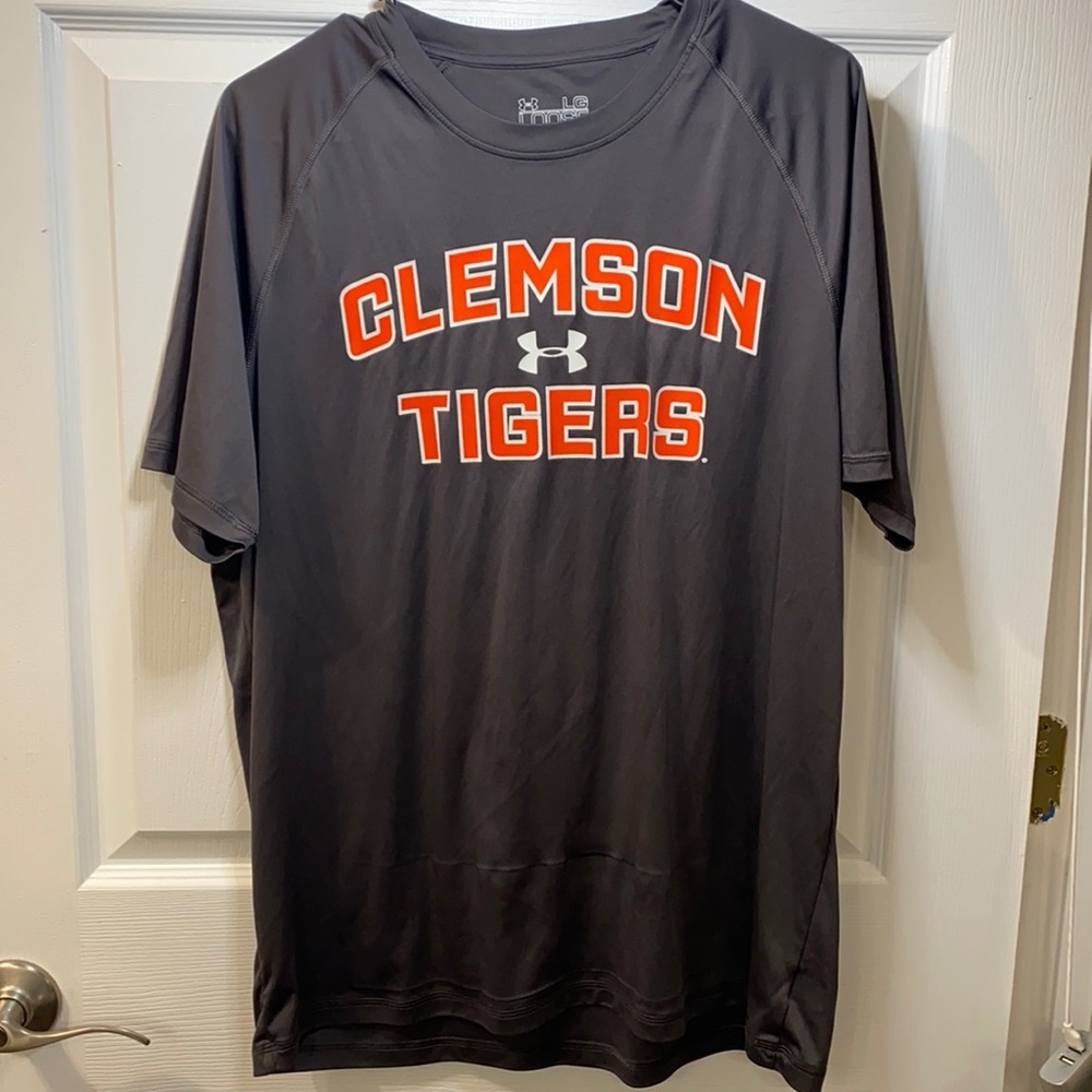 (👀 3 For $20) Clemson Tigers Under Amour Performance T-Shirt Heat Gear Loose L